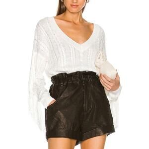 L'agence Cable Knit‎ Sweater Fringe Detail Savannah Size XS Western Luxury